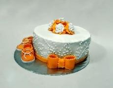cake orange boots